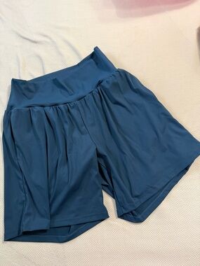 Women's High-Waist Active Shorts - Blue